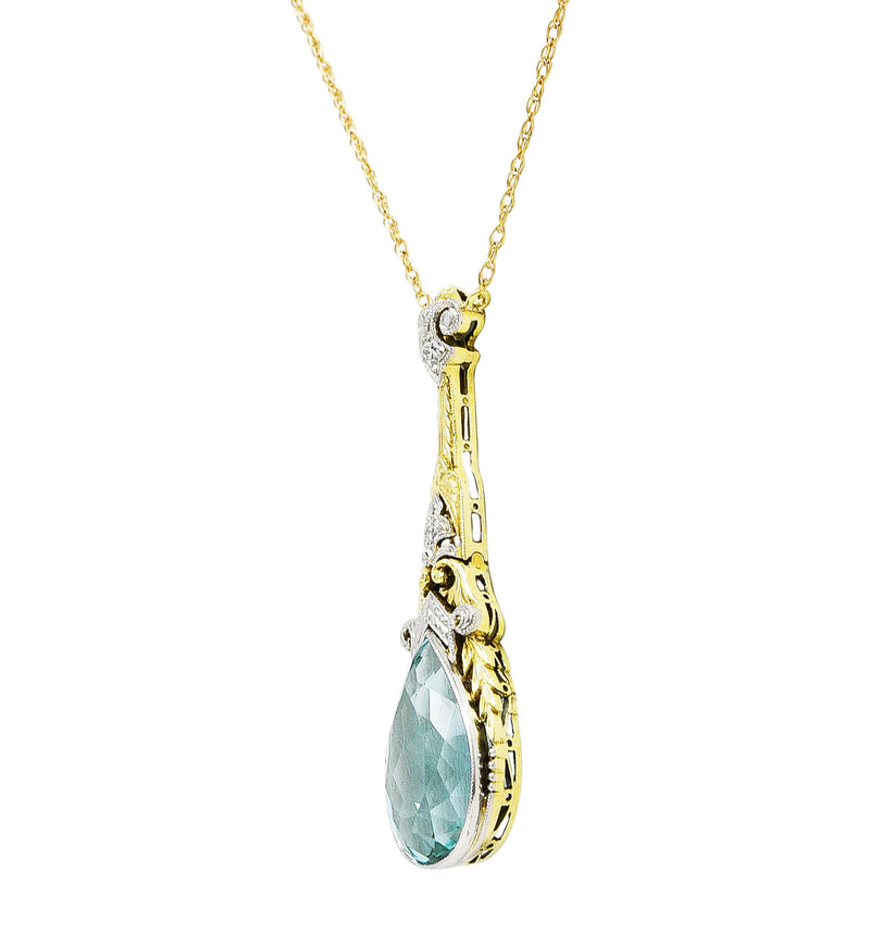 Marco Bicego Siviglia 18K Yellow Gold Aquamarine Station Necklace – Long's  Jewelers